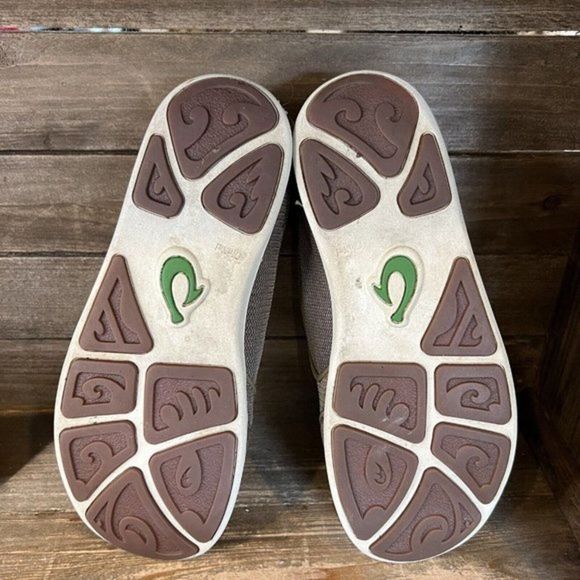 Mens Olukai Nohea Taupe Mesh Comfort Slip On Loafers Shoes Sneakers Size 9 M GUC - Picture 5 of 6